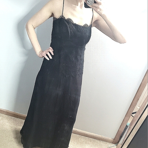 Chrysoula black formal dress with lace overlay - Picture 3 of 12